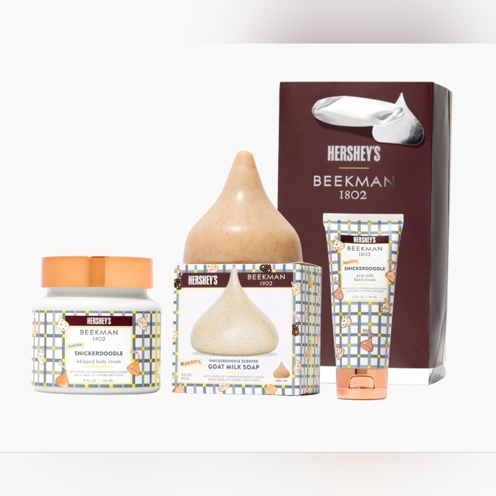 Beekman 1802 x HERSHEY’S Limited Edition Snickerdoodle Bodycare Trio, NWT